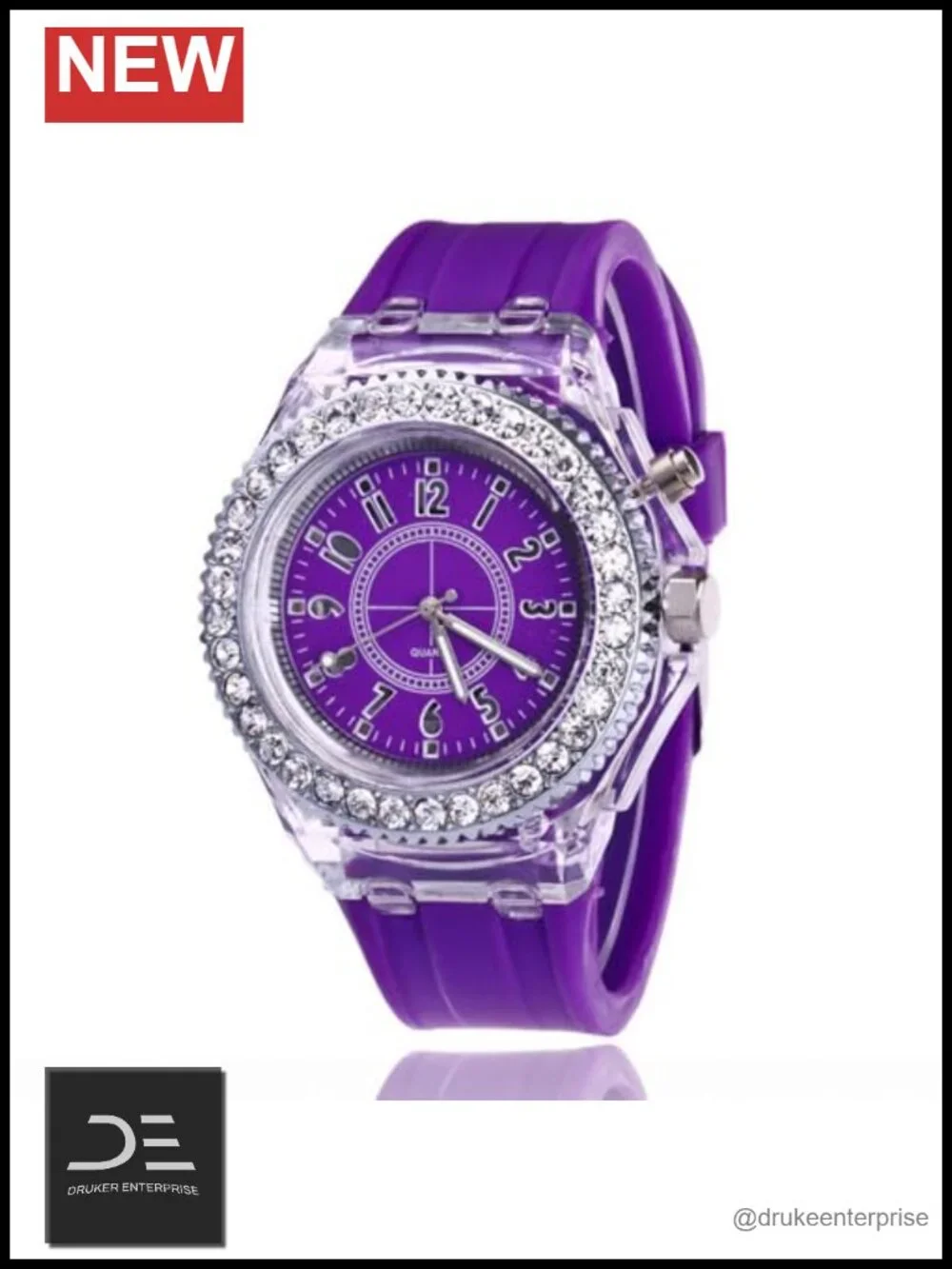 Unisex Silicone LED Luminous Quartz Casual Wrist Watch